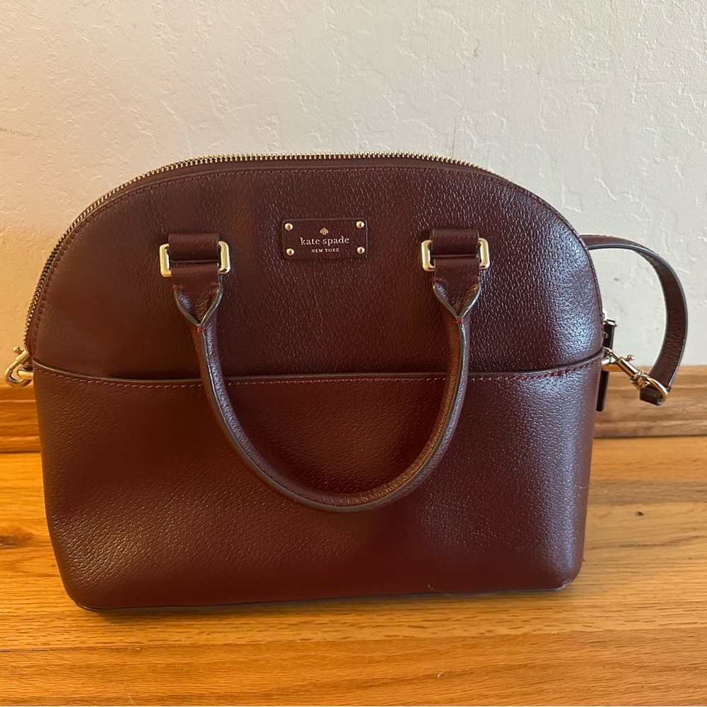 kate spade maroon crossbody medium purse